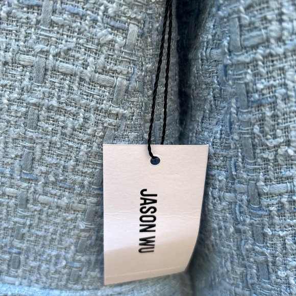 Jason Wu Pastel Blue Double Breasted Tweed Jacket Gold Buttons Size S NWT - Picture 12 of 14